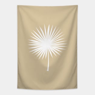 White Fan Palm Leaf Tapestry