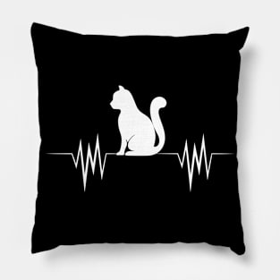 cat heartbeats Pillow