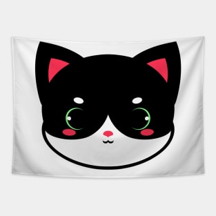 Cute Tuxedo Cat Tapestry