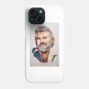 Kenny Rogers digital colour painting Phone Case