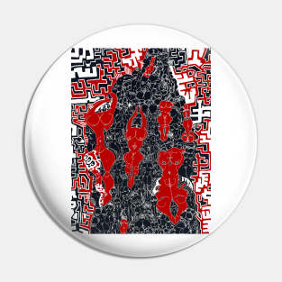 Bodily Milky Way (Black,Red,White) Pin