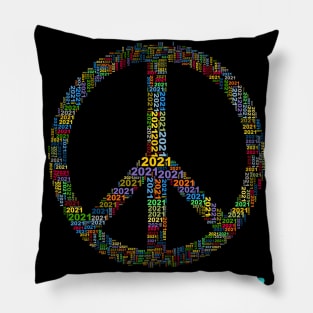 2021 New Year New Hope in Peace Symbol Pillow