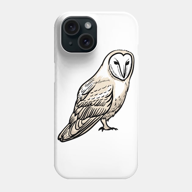 Barn Owl Phone Case by Sticker Steve