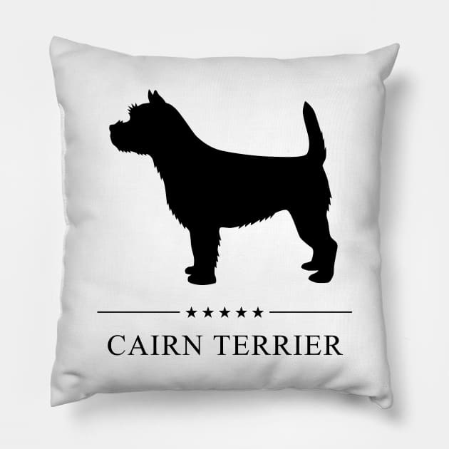 Cairn Terrier Black Silhouette Pillow by millersye