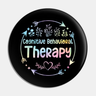 Cognitive behavioural Therapy cute floral watercolor Pin