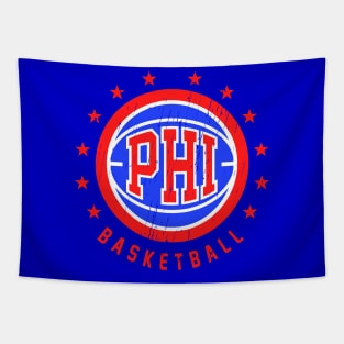 PHI Basketball Vintage Distressed Tapestry