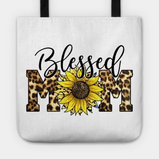 Blessed Mom Leopard   Blessed Mom Sunflower Tote