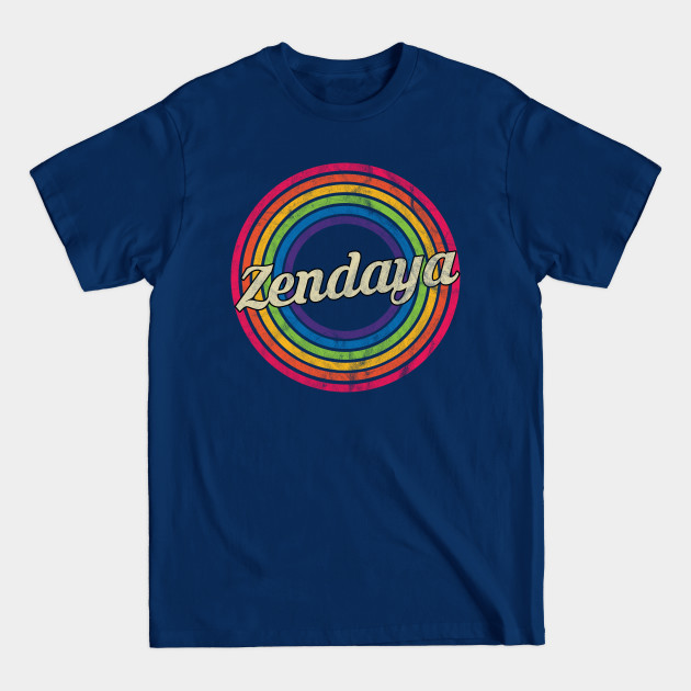 Disover Zendaya - Retro Rainbow Faded-Style - Zendaya - T-Shirt