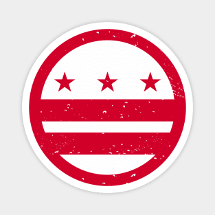 Retro Washington DC City Flag // Vintage District of Columbia Grunge Emblem Magnet