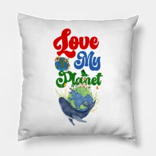 happy funny  earth day 2024 gift april 22 Cute Teacher  Lover Rainbow Pillow