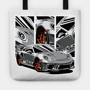 sports car illustrator Tote