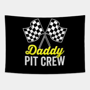 Daddy Pit Crew Shirt for Racing Party Costume (Dark) Tapestry