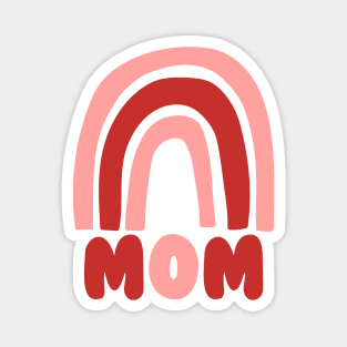 Mom - Red Rainbow Magnet