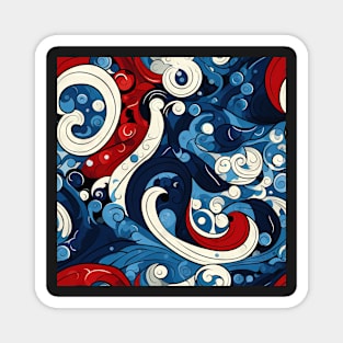 Abstract Swirls and Waves Effect illustration Magnet