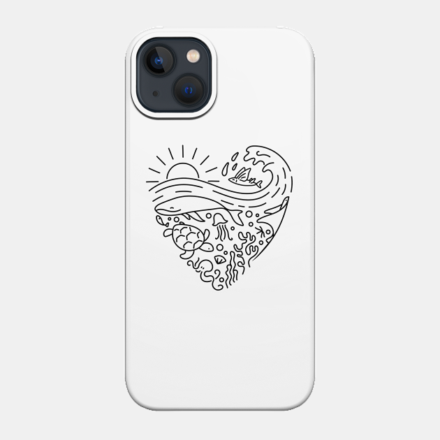 Love the sea II - Ocean Life - Phone Case