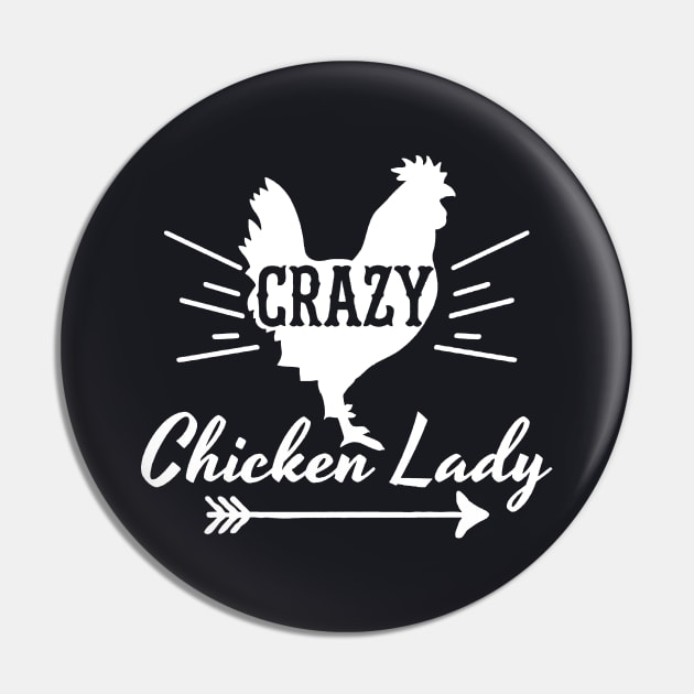 Crazy Chicken Lady Pin by Anite