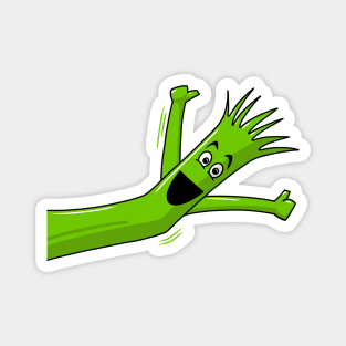 Green Wacky Waving Tube Man Portrait Magnet