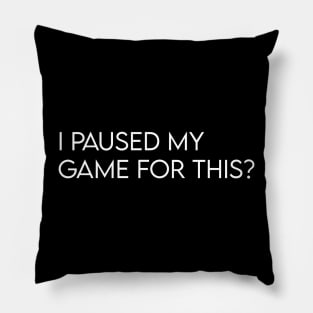 I paused my game for this? Pillow