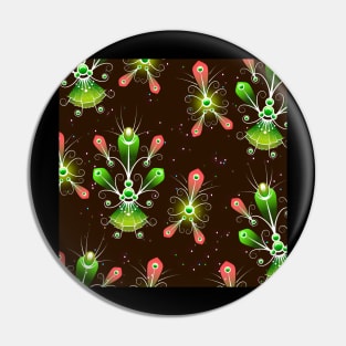 Red and Green Light Fireflies at Night Pin