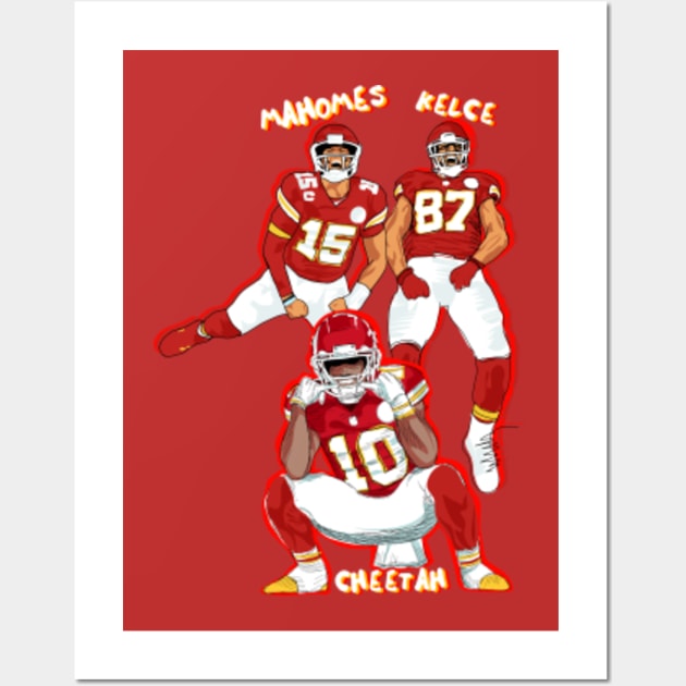 : Patrick Mahomes, Tyreek Hill, Travis Kelce Poster Art Canvas  Wall Art Decor Paintings Picture for Home Living Room Decoration  Unframe:16x24inch(40x60cm): Posters & Prints