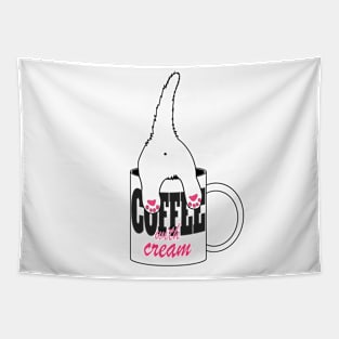 cat coffee Tapestry