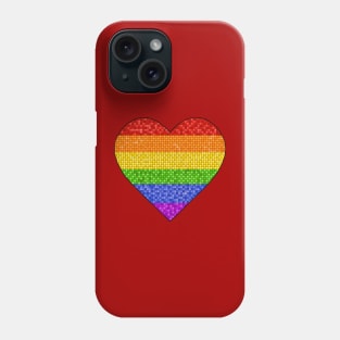 Pride Pixel Heart Phone Case