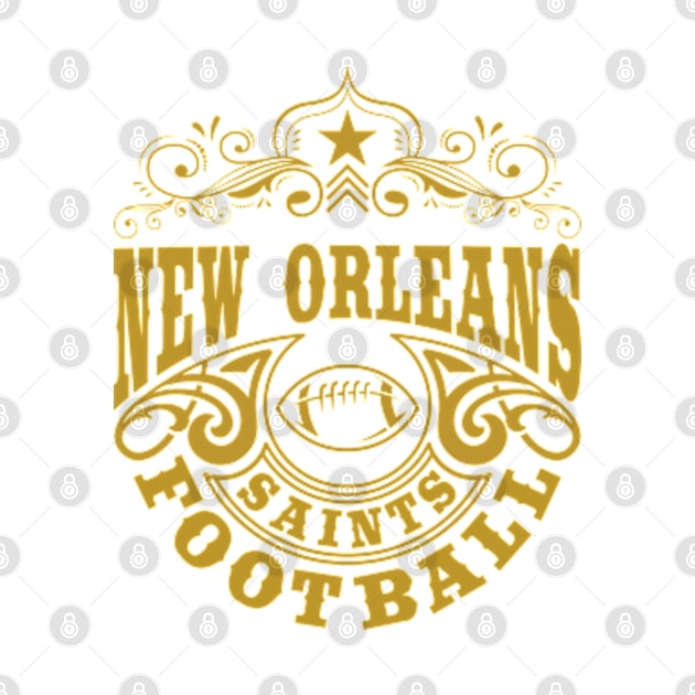 Vintage Retro New Orleans Saints Football by carlesclan