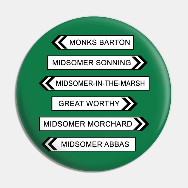 Midsomer Signs Pin by Vandalay Industries