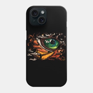 Eye of the tiger swirl art, strenght chinese zodiac for new year 2022 Phone Case