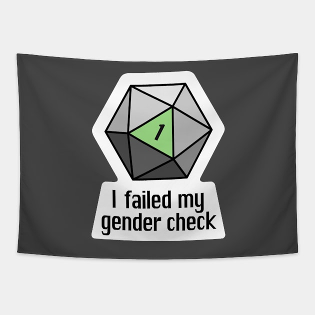 NEW! I failed my gender check (Agender) Tapestry by OctopodArts