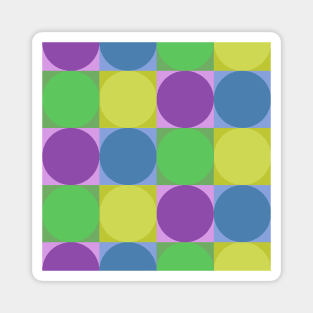 Square - Circles geometric pattern Magnet