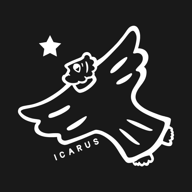 Minimalist, naive art of Icarus. Ancient greek myths and legend by croquis design