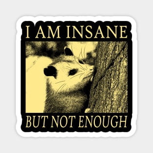 I am Insane Opossum Magnet