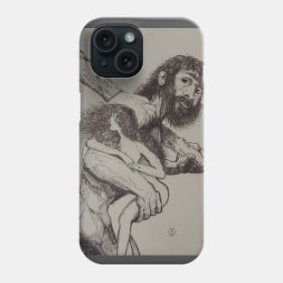 Caveman Carries Woman Phone Case