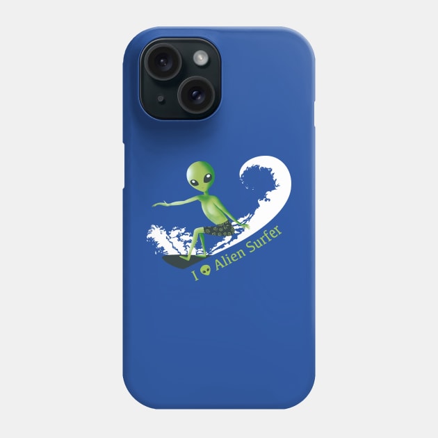 Alien surfer Phone Case by Mimie20