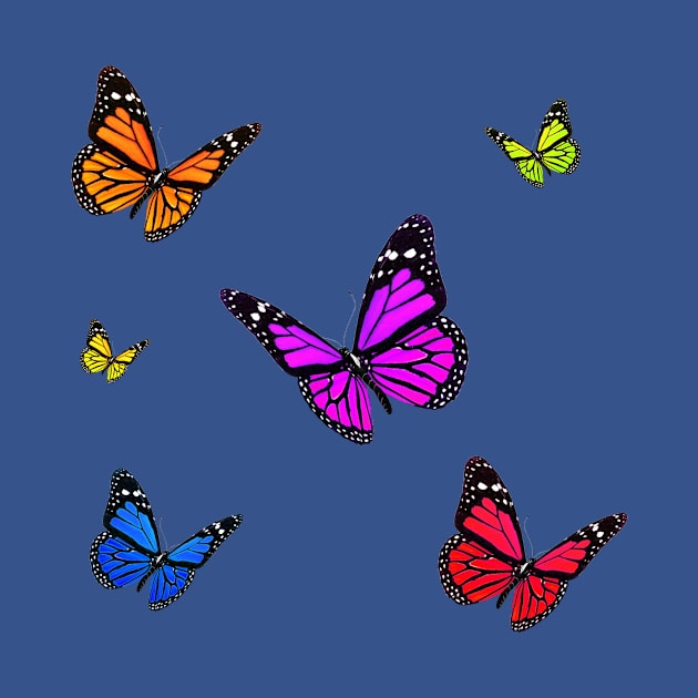 Multicoloured Monarch Butterfly Set by ElevenGraphics