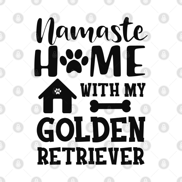 Golden Retriever - Namaste home with golden retriever by KC Happy Shop