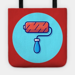 Roller Brush Paint Cartoon Vector Icon Illustration Tote