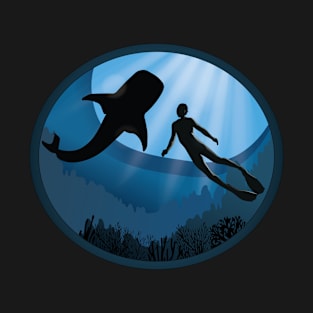 Diver with Whale Shark Underwater T-Shirt