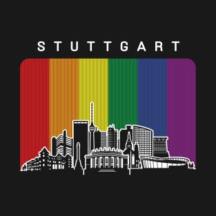 Stuttgart LGBT Rainbow Flag T-Shirt