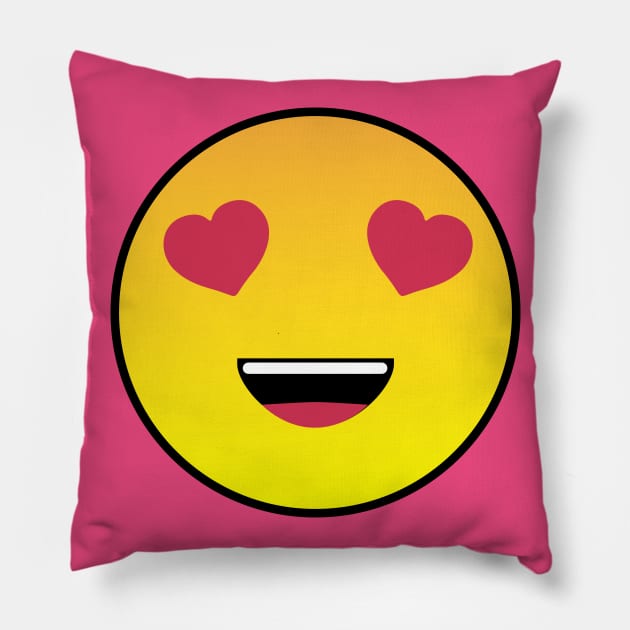 Hearts Emoji Pillow by GorsskyVlogs