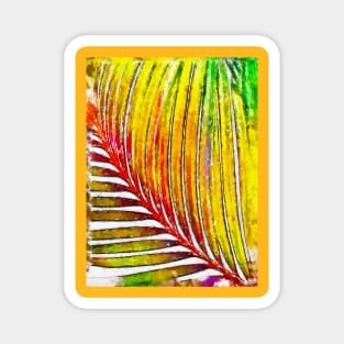 Watercolor Palm Leaf Magnet