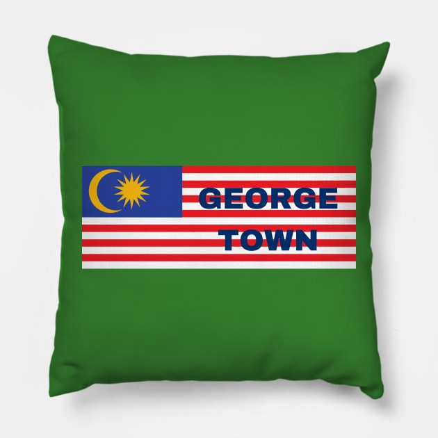 Georgetown City in Malaysian Flag Pillow by aybe7elf