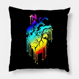 Raimbow Human Heart prideshirt Pillow