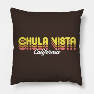 Retro Chula Vista California Pillow