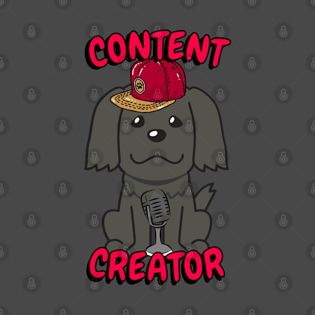 Cute black dog is a content creator by Pet Station