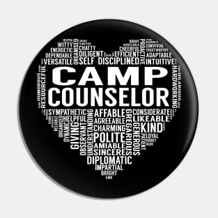 Camp Counselor Heart Pin