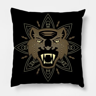 Tiger Head Flower Pillow