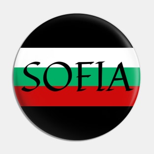 Sofia City in Bulgaria Flag Stripes Pin