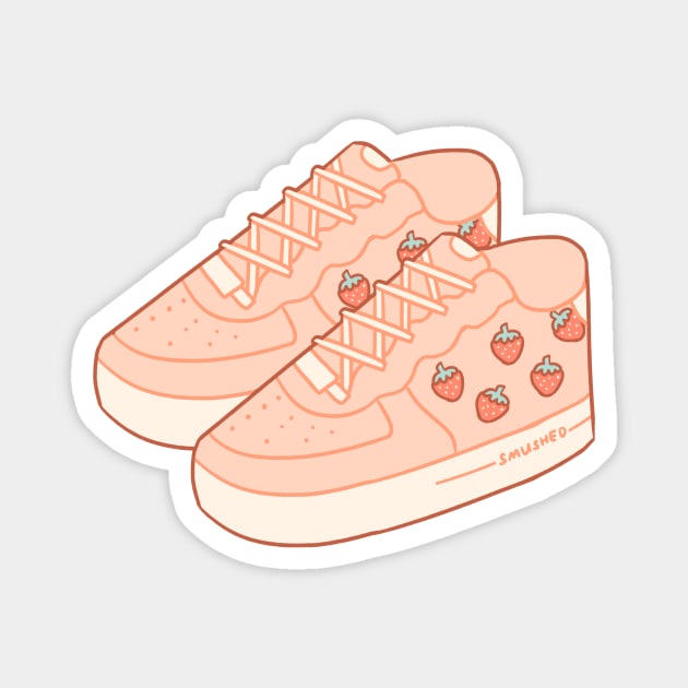 strawberry shoes Magnet by smushed_